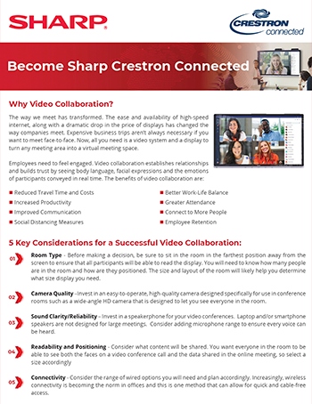 Become Sharp Crestron Connected