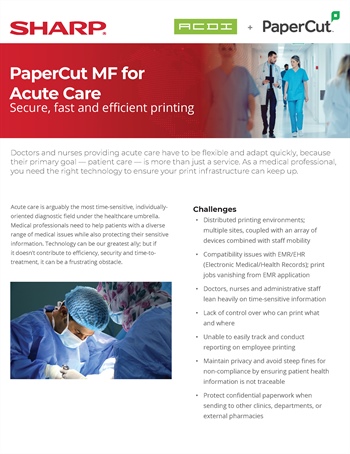 Trial - PaperCut MF for Acute Care